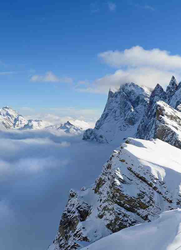 The Dolomites in winter