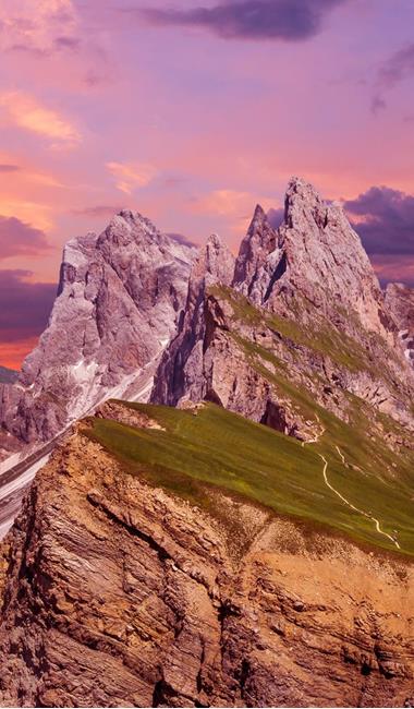 Sunset in the Dolomites