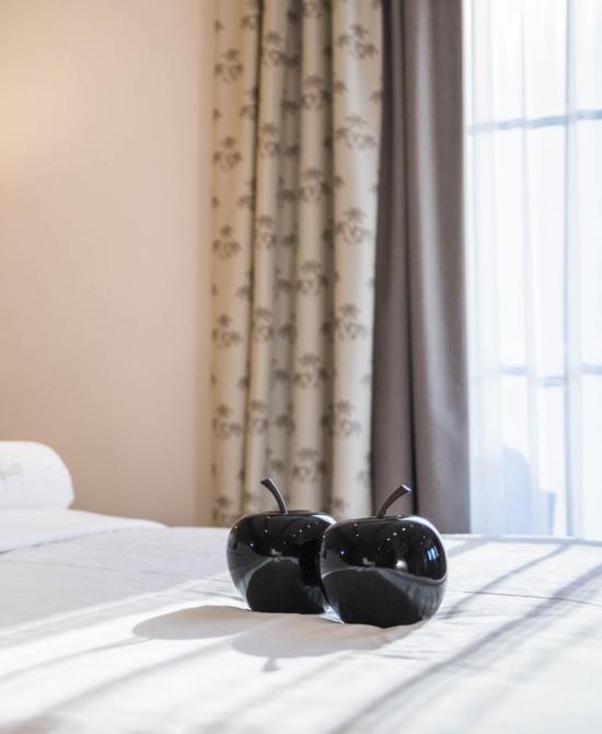 Das Bett des Komfort Doppelzimmers